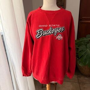 Vintage Ohio State Buckeyes Starter Crewneck Sweatshirt Red Size L